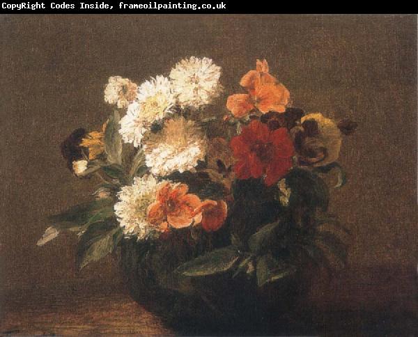 Henri Fantin-Latour Flowers in an Earthenware Vase